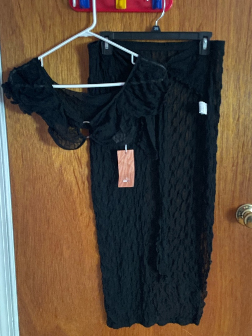 Shein black swim cover-up
